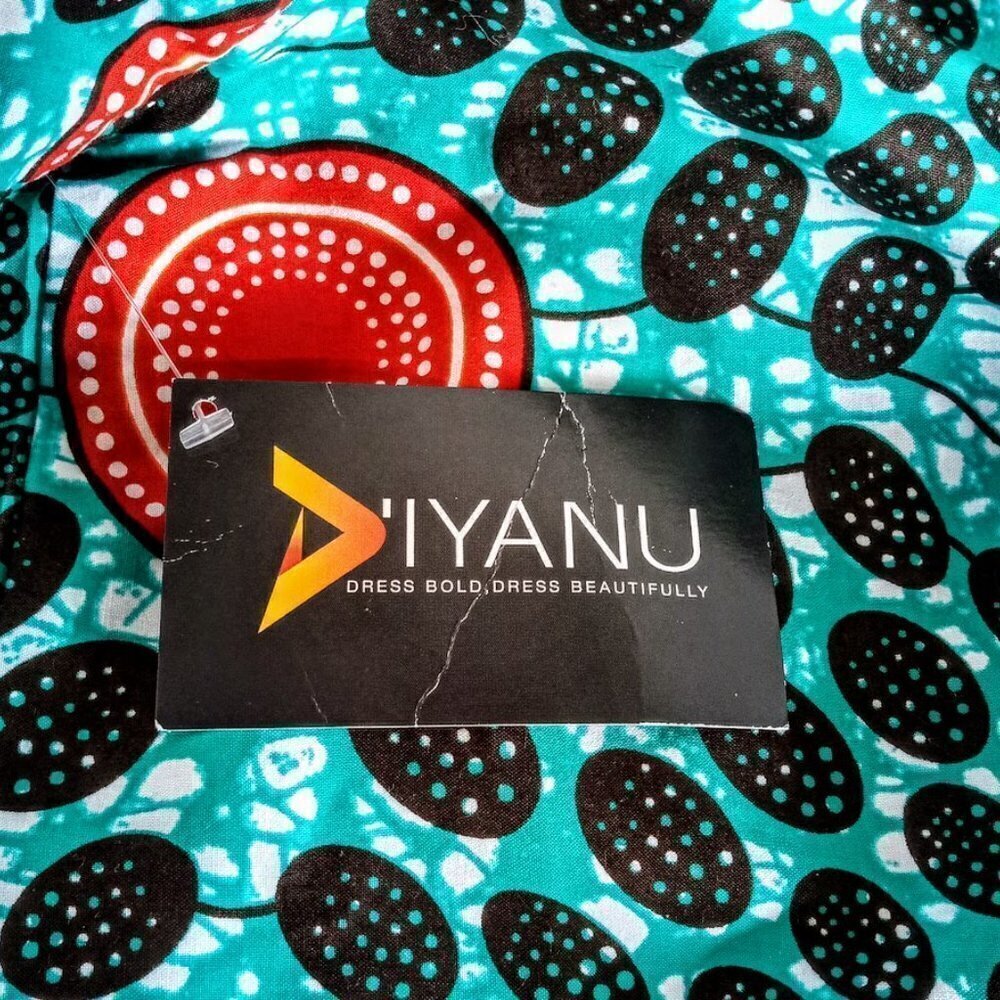 D'iyanu Multicolor African Print Cotton Peplum Wrap Jacket — image 6 of 6